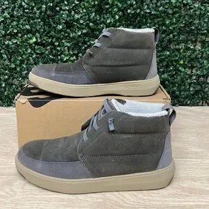 Stio Colter Boots Mens 13 Gray Suede Chelsea Insulated Fleece Lined Winter Men main image 4